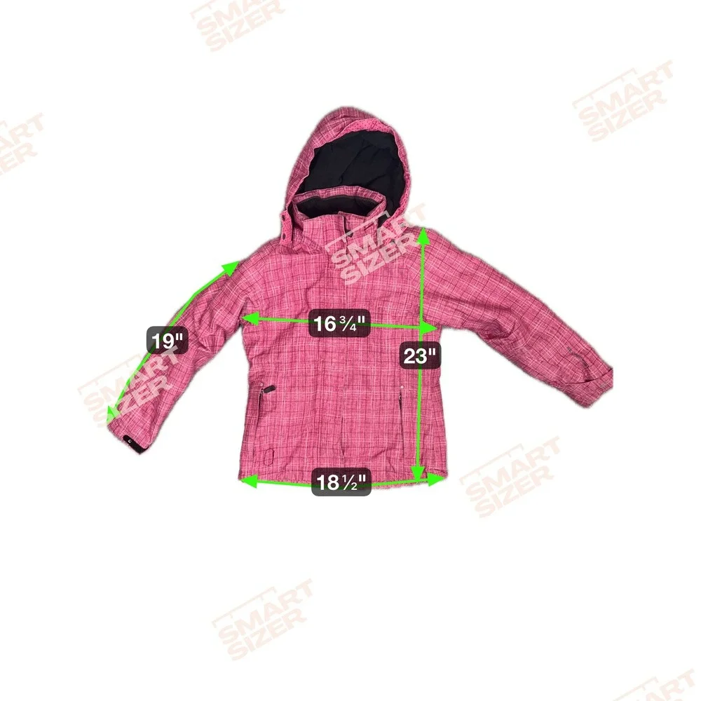 Killtec Pink Plaid‎ Ski Jacket Hooded Waterproof Breathable Kids Size 10